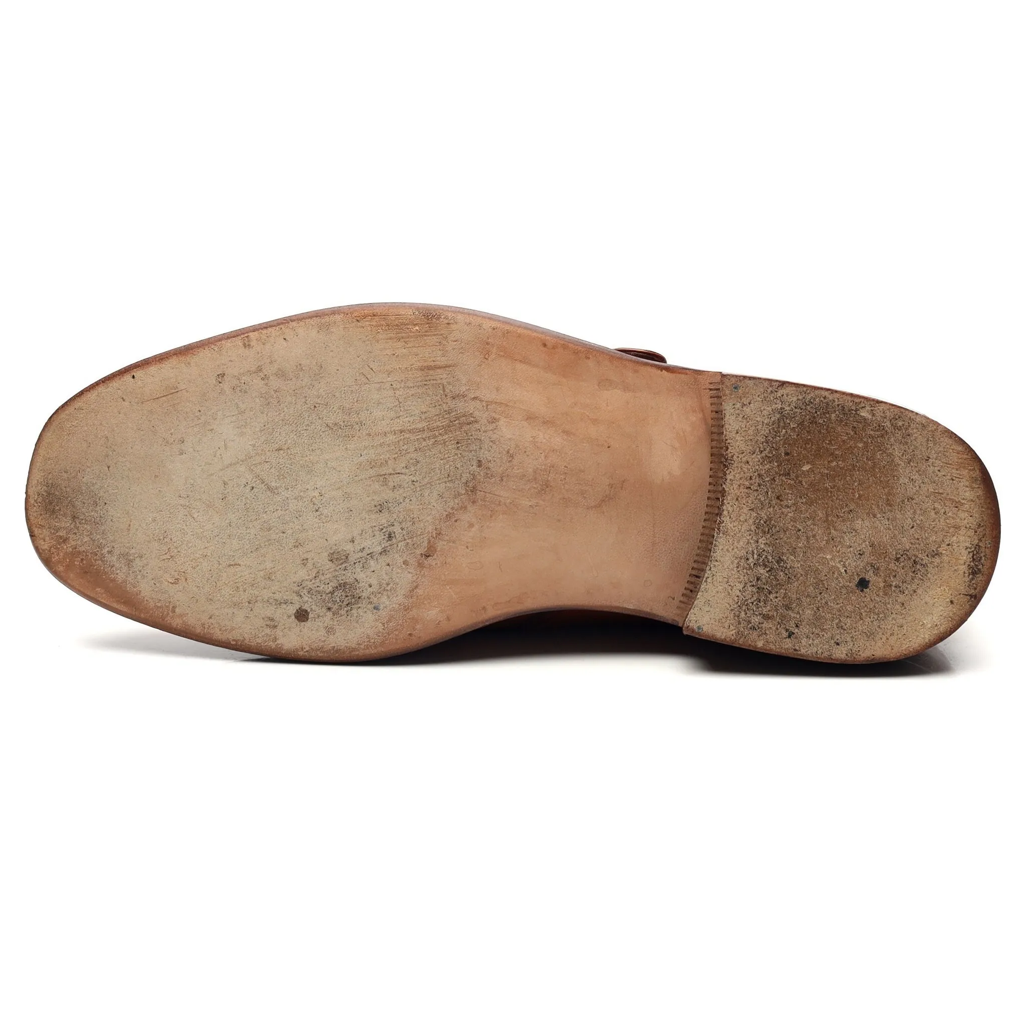 Tan Brown Leather Monk Strap UK 7.5