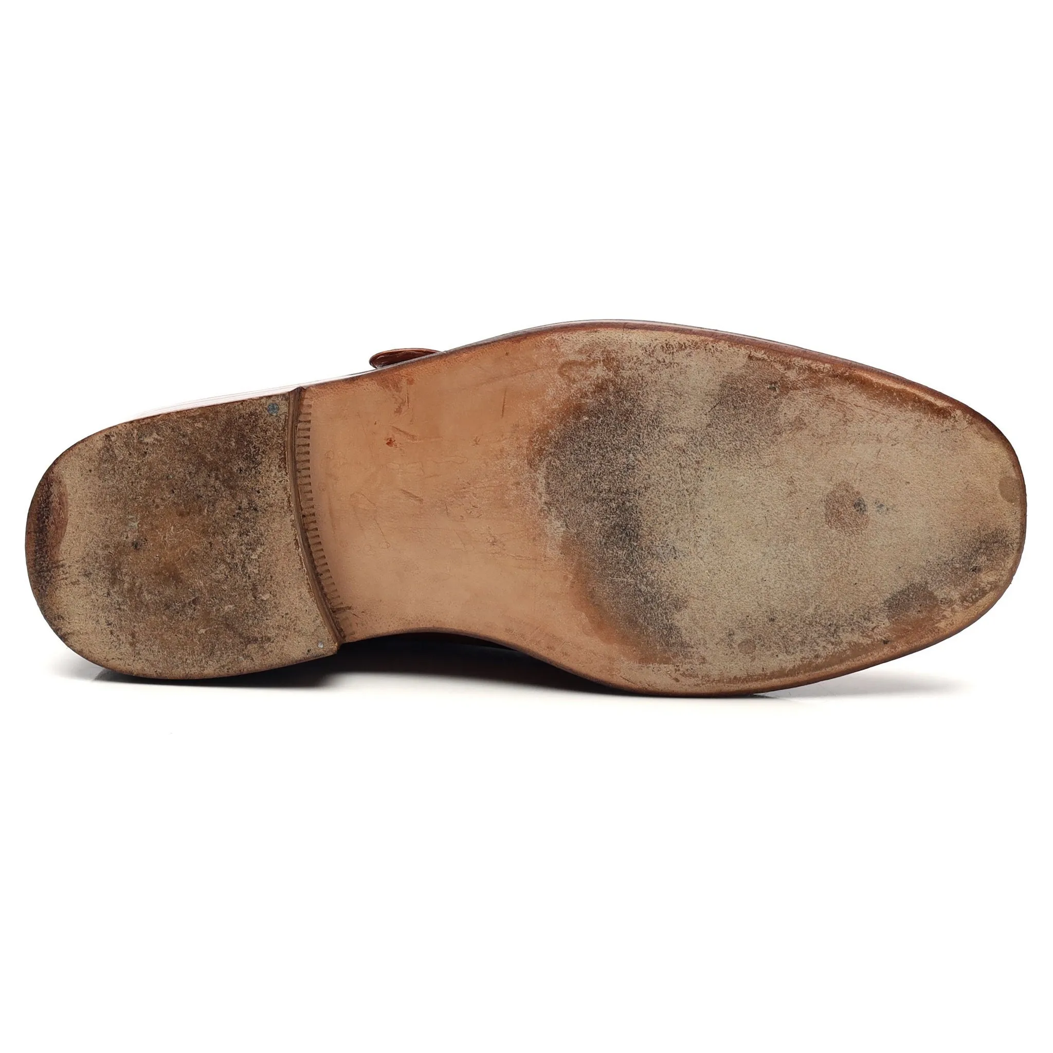 Tan Brown Leather Monk Strap UK 7.5