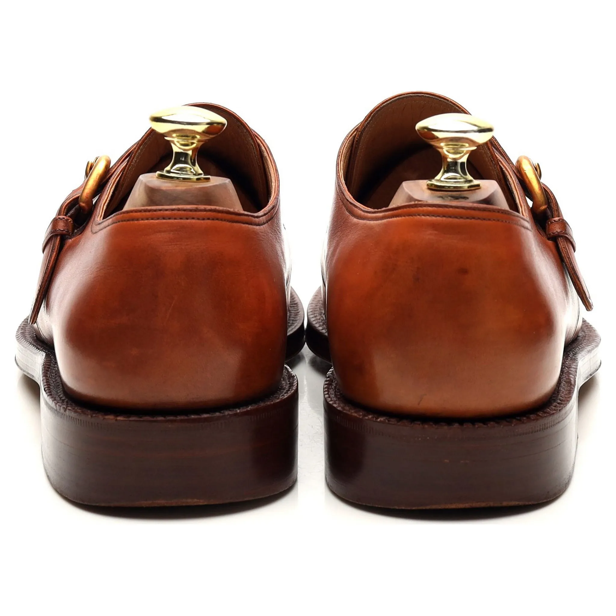Tan Brown Leather Monk Strap UK 7.5