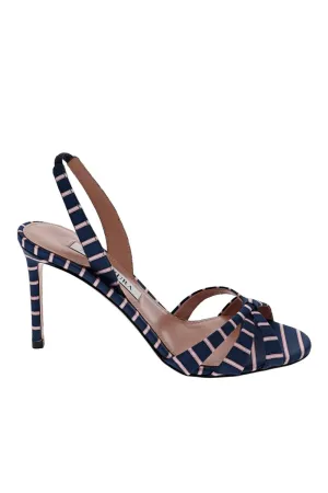 Tate Dark Jean Striped Slingback Sandal