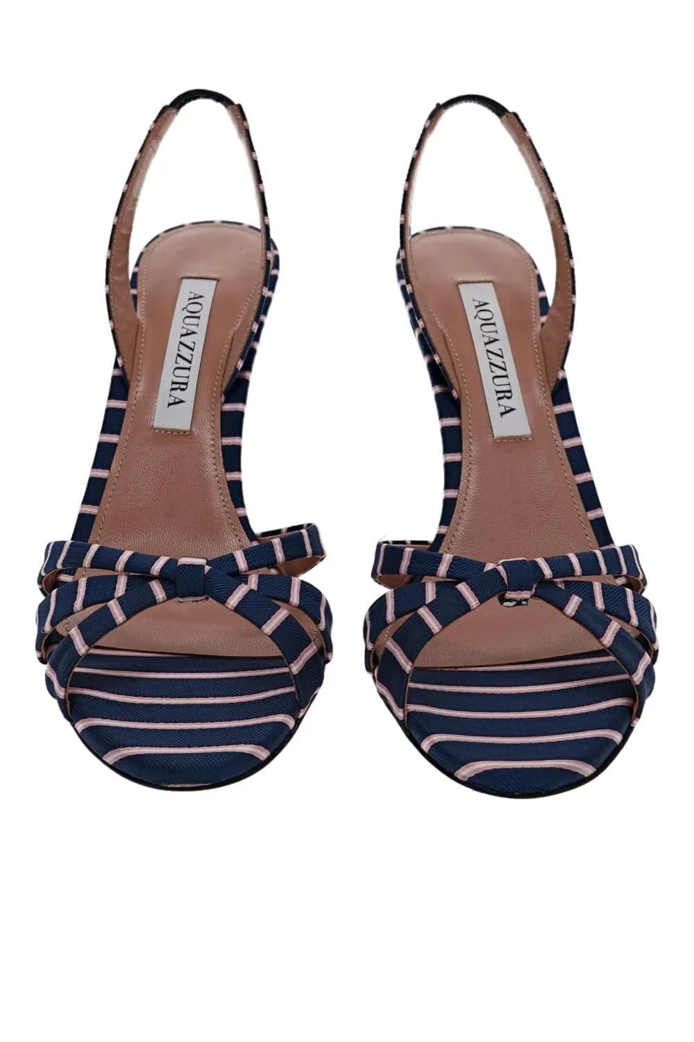 Tate Dark Jean Striped Slingback Sandal