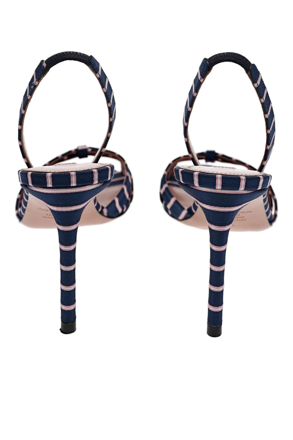 Tate Dark Jean Striped Slingback Sandal