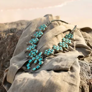 The Blue Tide Squash Blossom Necklace