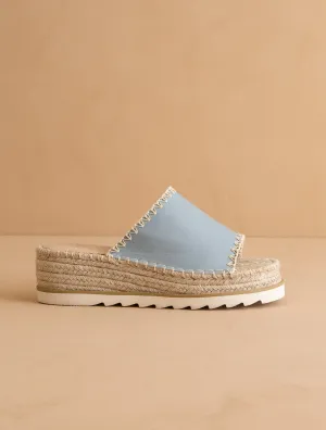 The Vista | Blue  Espadrille Platform Sandal