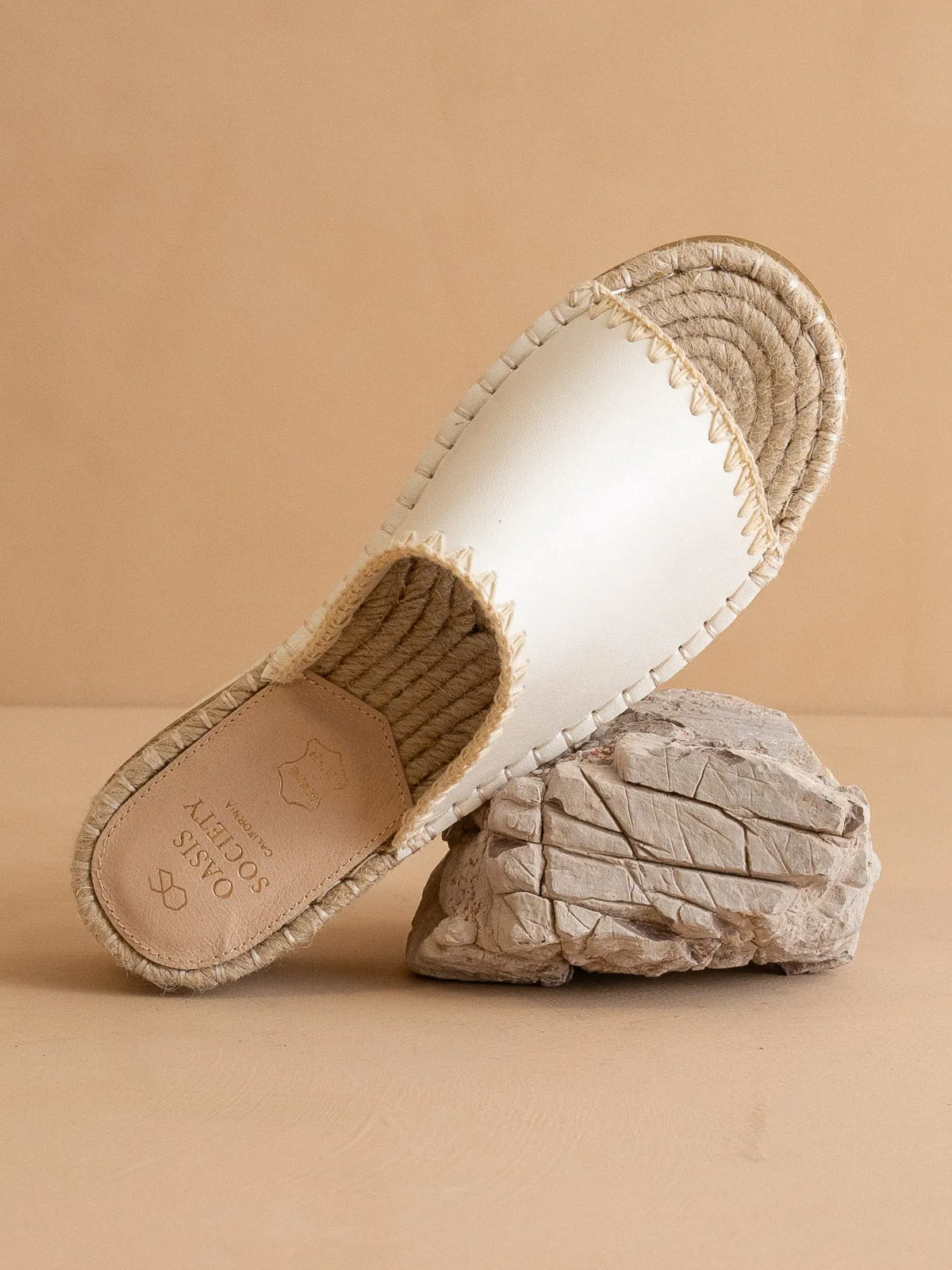 The Vista | White Espadrille Platform Sandal