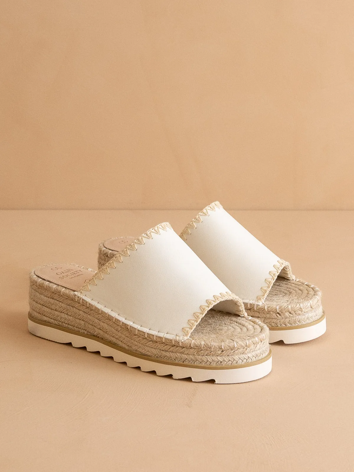 The Vista | White Espadrille Platform Sandal
