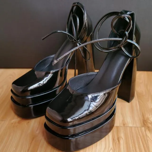 Thick High-heeled Shoes Platform Women Sandals