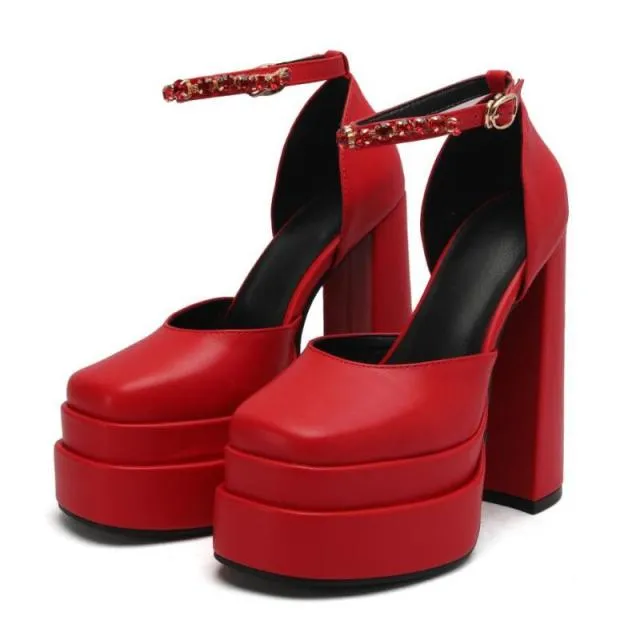 Thick High-heeled Shoes Platform Women Sandals