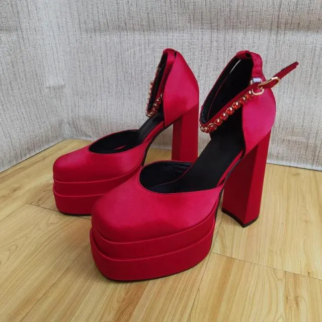 Thick High-heeled Shoes Platform Women Sandals