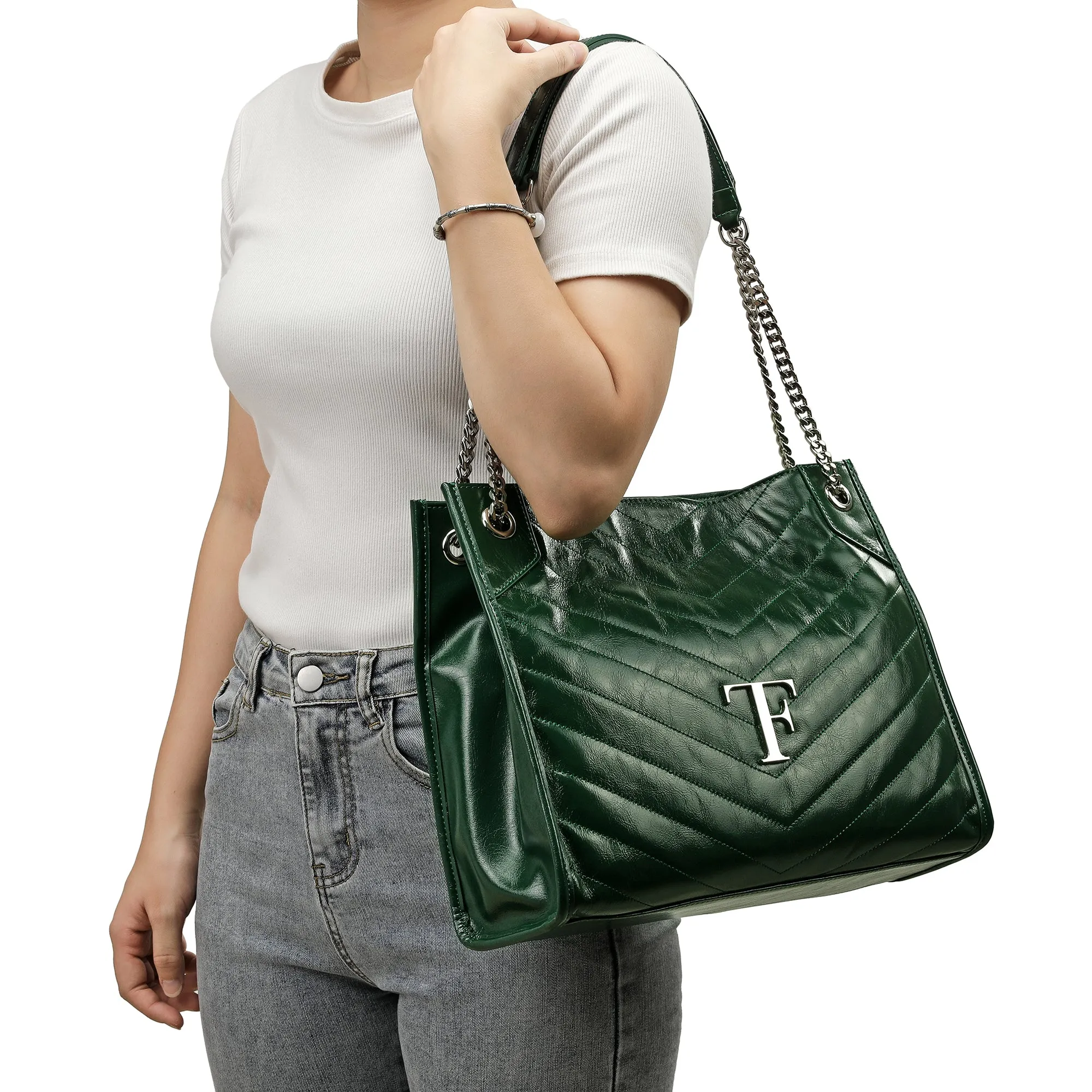 Tiffany & Fred Oil-Waxed Leather Tote Bag