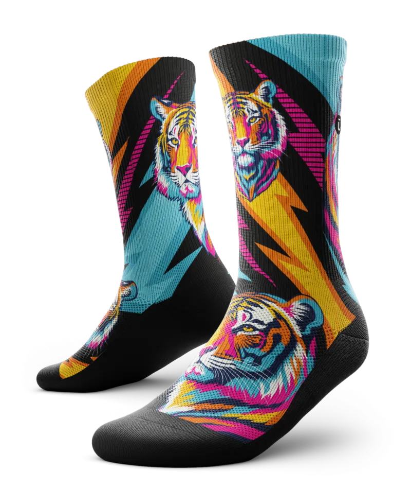 Tiger Flash Crew Socks
