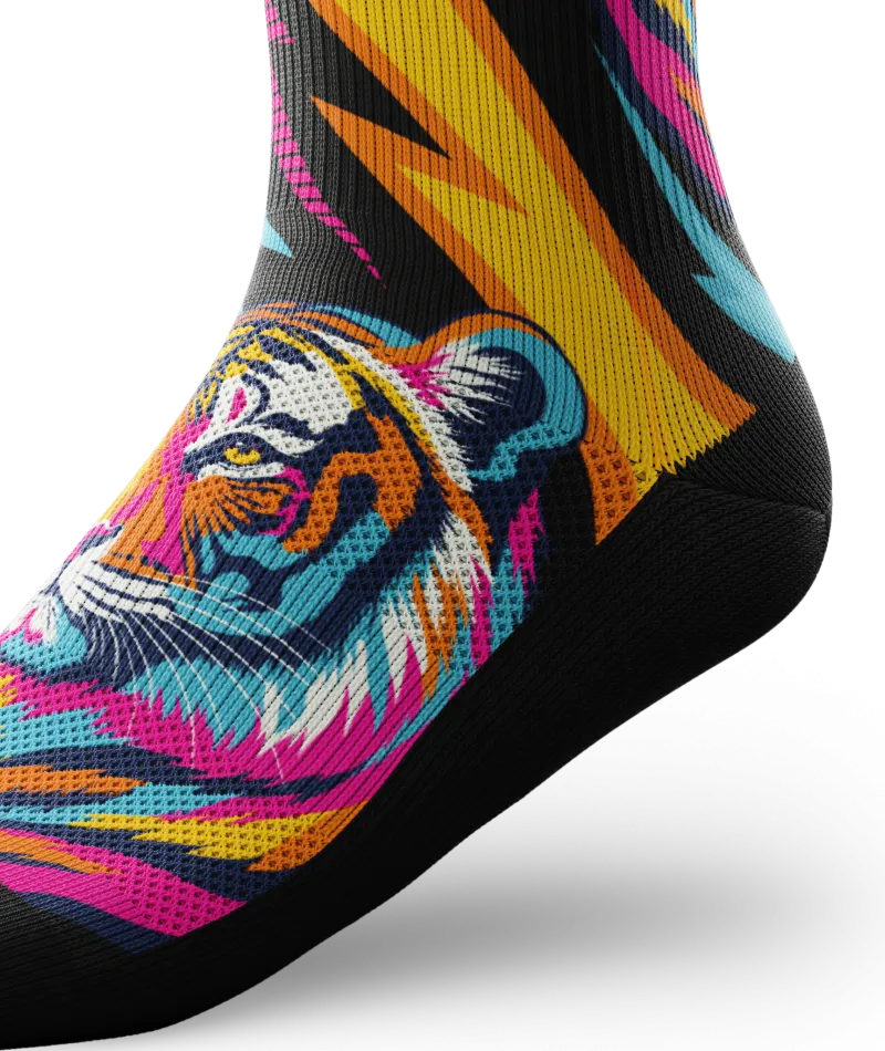 Tiger Flash Crew Socks