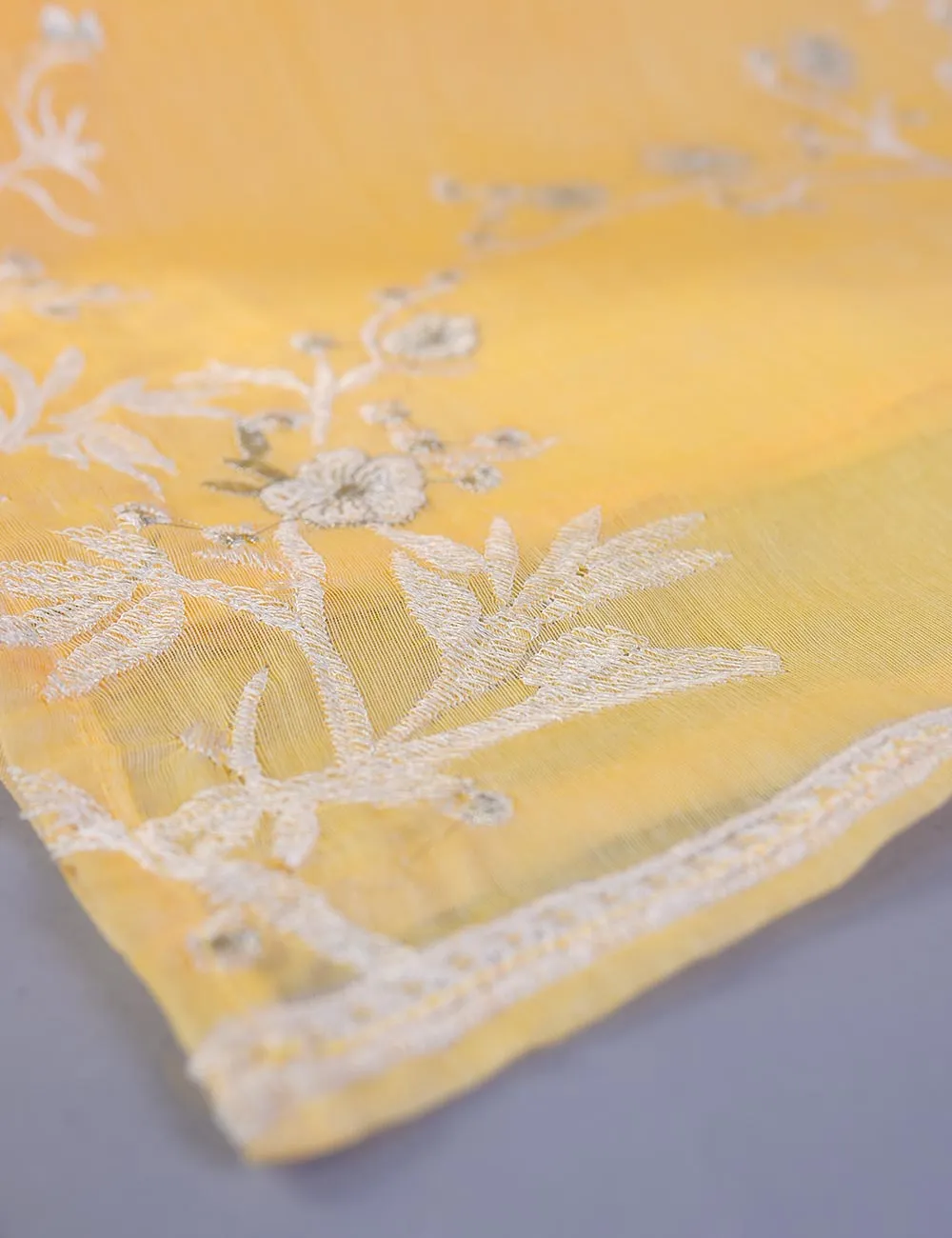 TKF-01-Yellow - 3Pc Kids Formal Stitched Dress