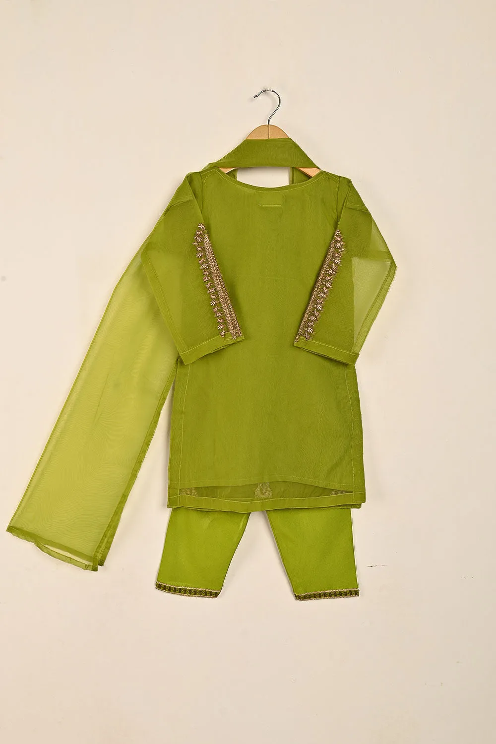 TKF-125-Moss- Kids 3Pc Organza Formal Dress