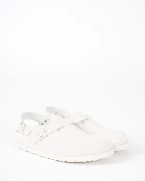 tokio suede clog - bone
