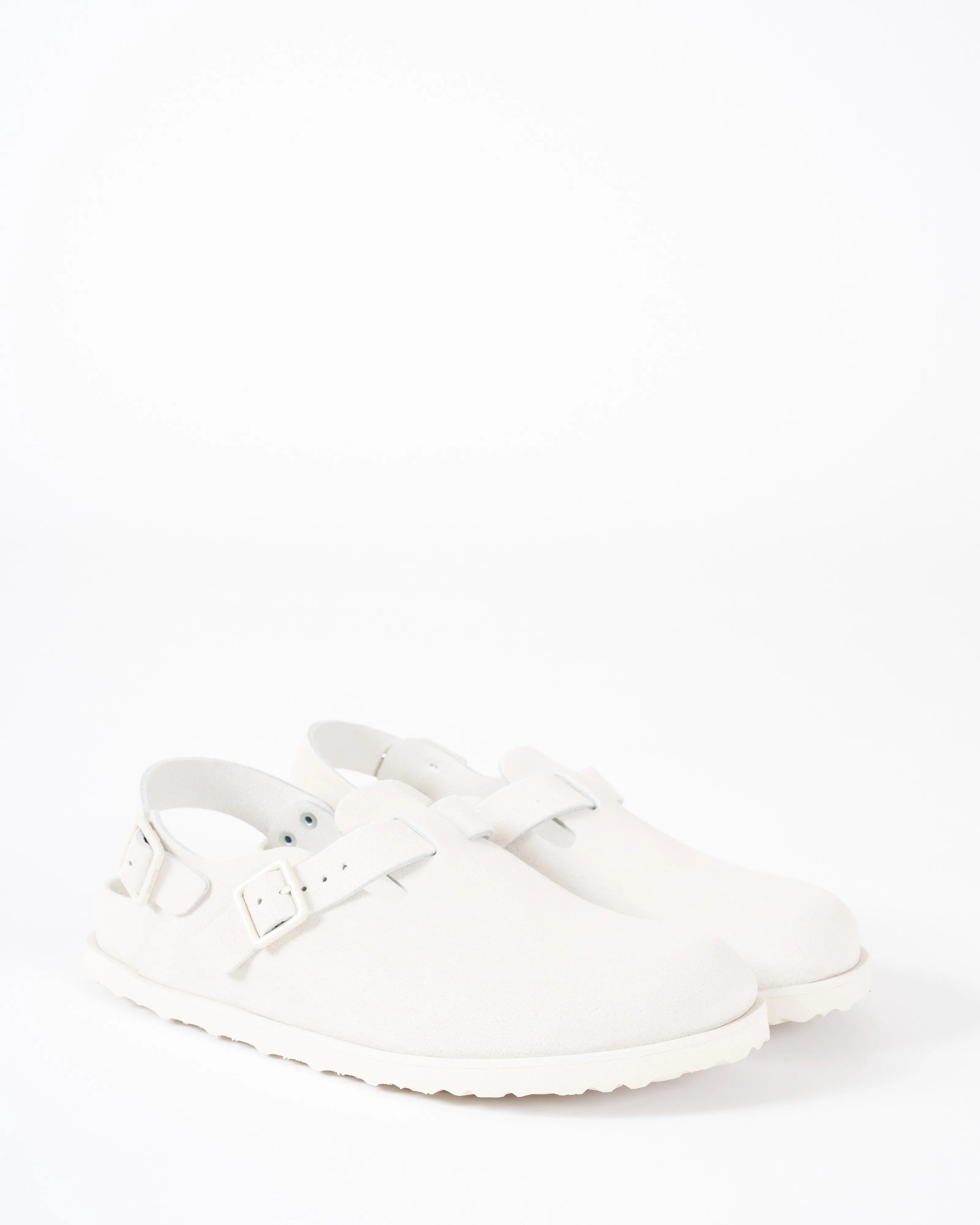 tokio suede clog - bone
