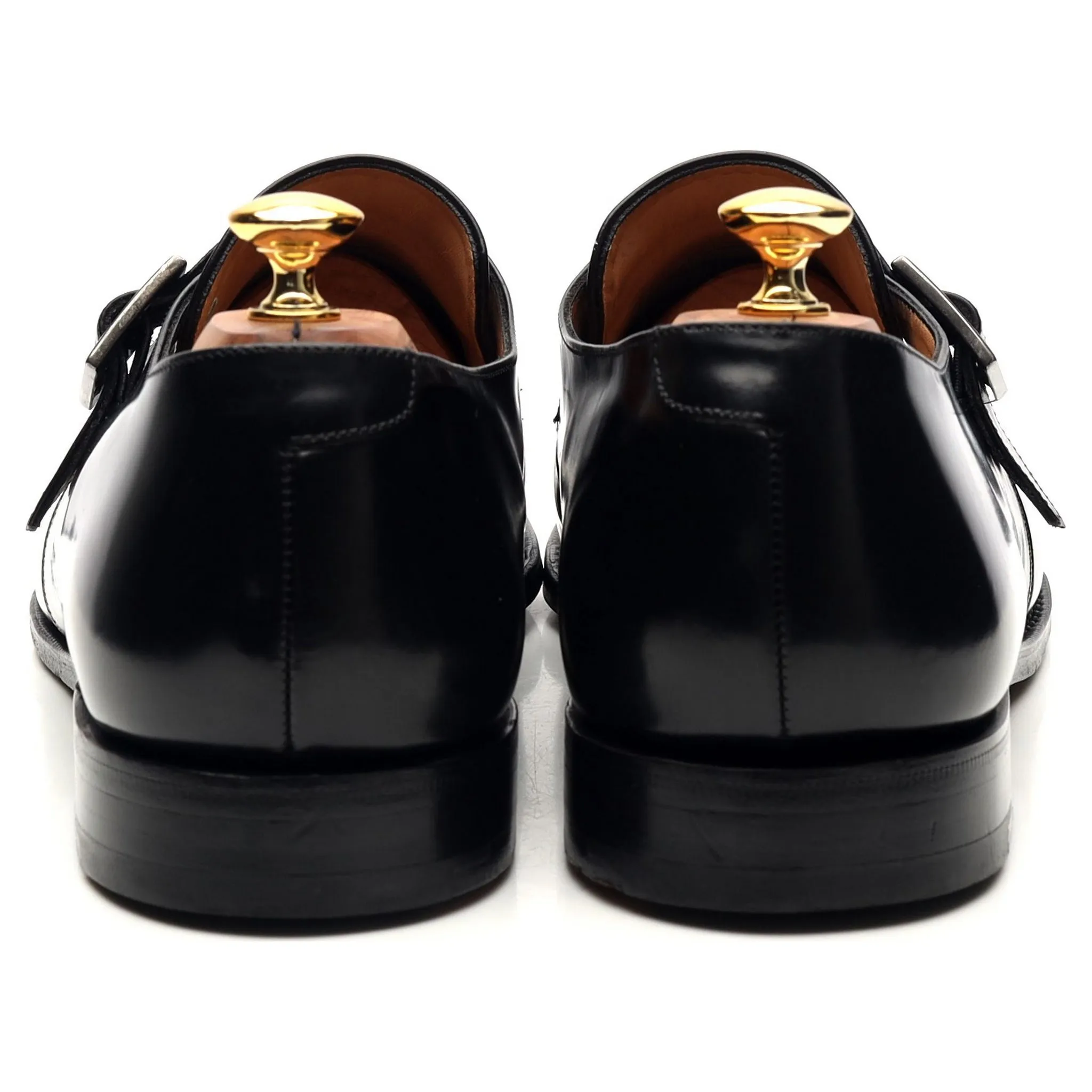 'Tokyo' Black Leather Monk Strap UK 12 F