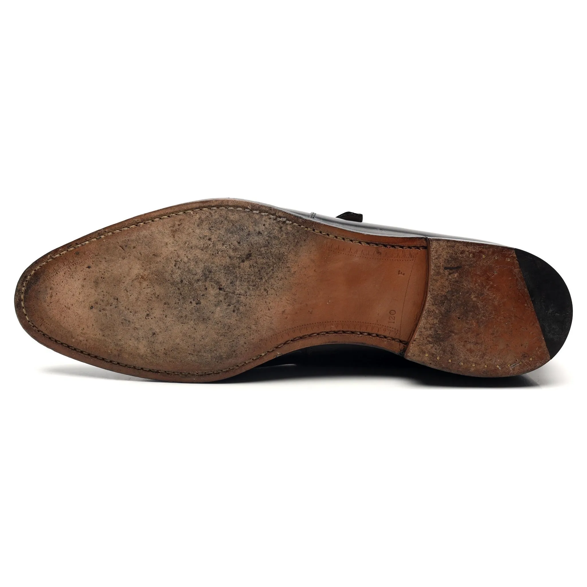'Tokyo' Black Leather Monk Strap UK 12 F