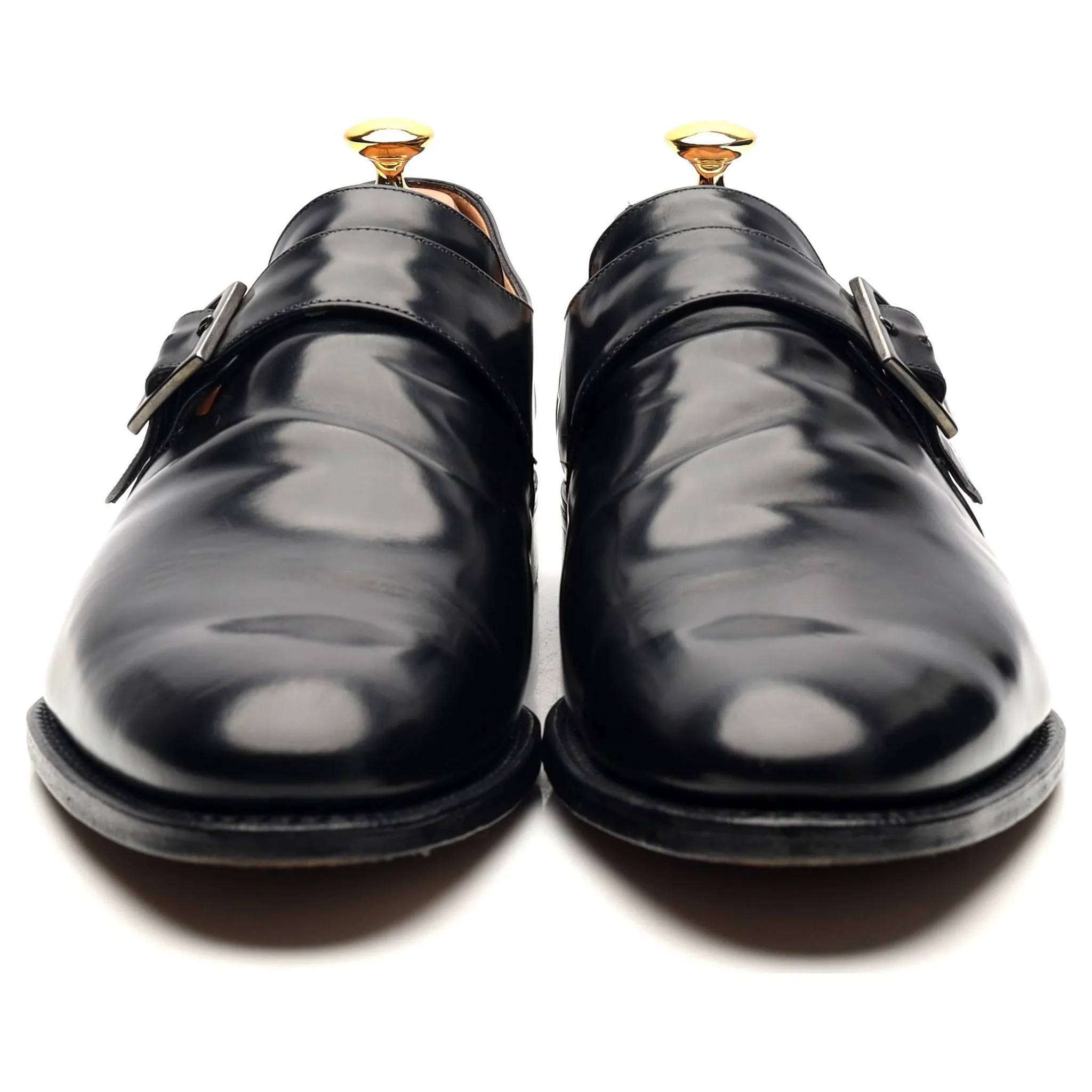 'Tokyo' Black Leather Monk Strap UK 12 F