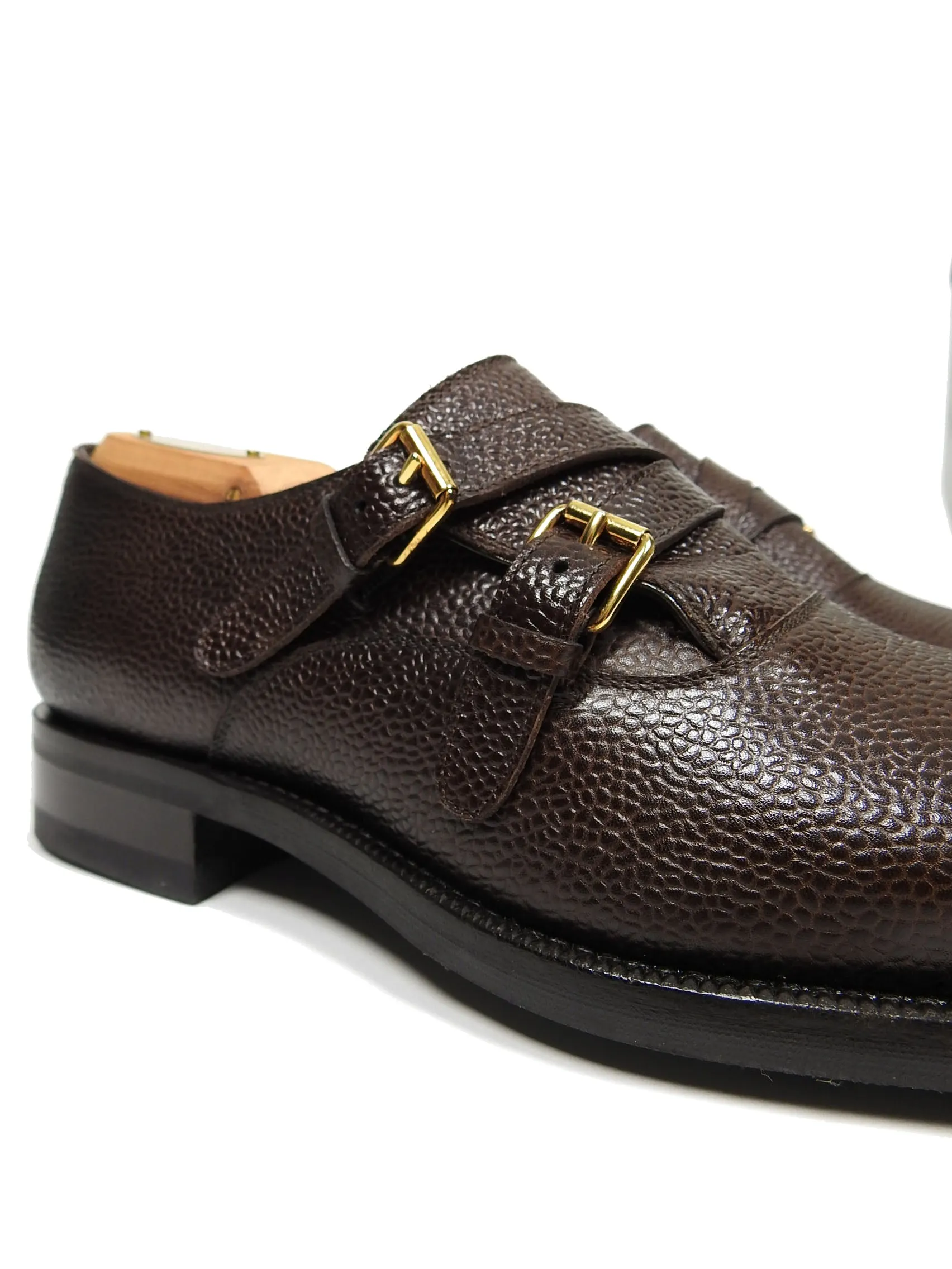 Tom Ford Pebble Leather Monk Strap Shoe Size 9.5