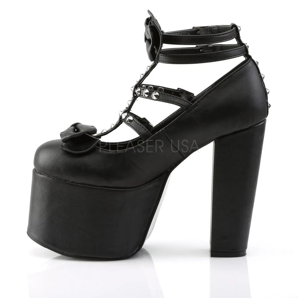 TORMENT-600  Black Vegan Leather