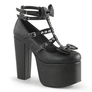 TORMENT-600  Black Vegan Leather