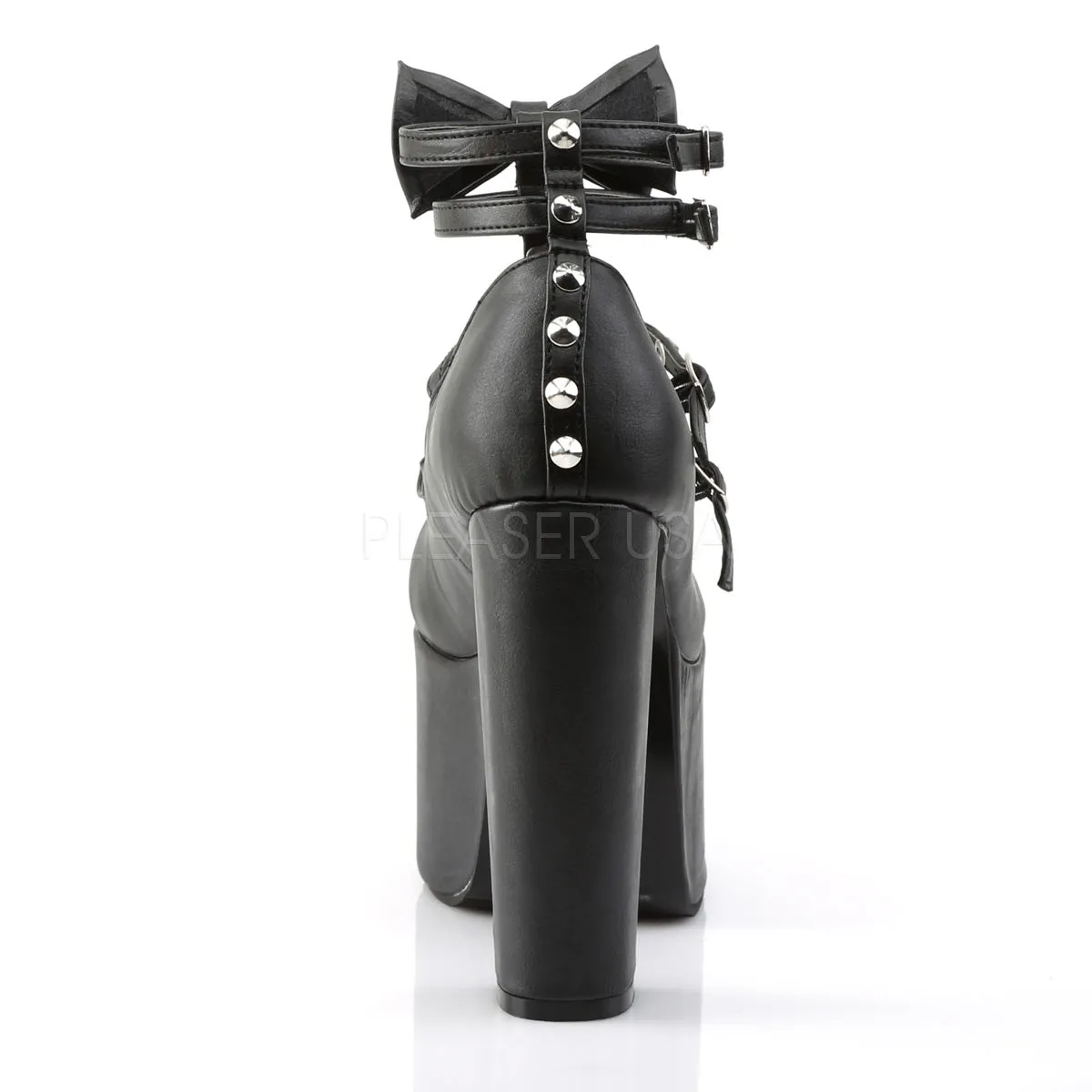 TORMENT-600  Black Vegan Leather