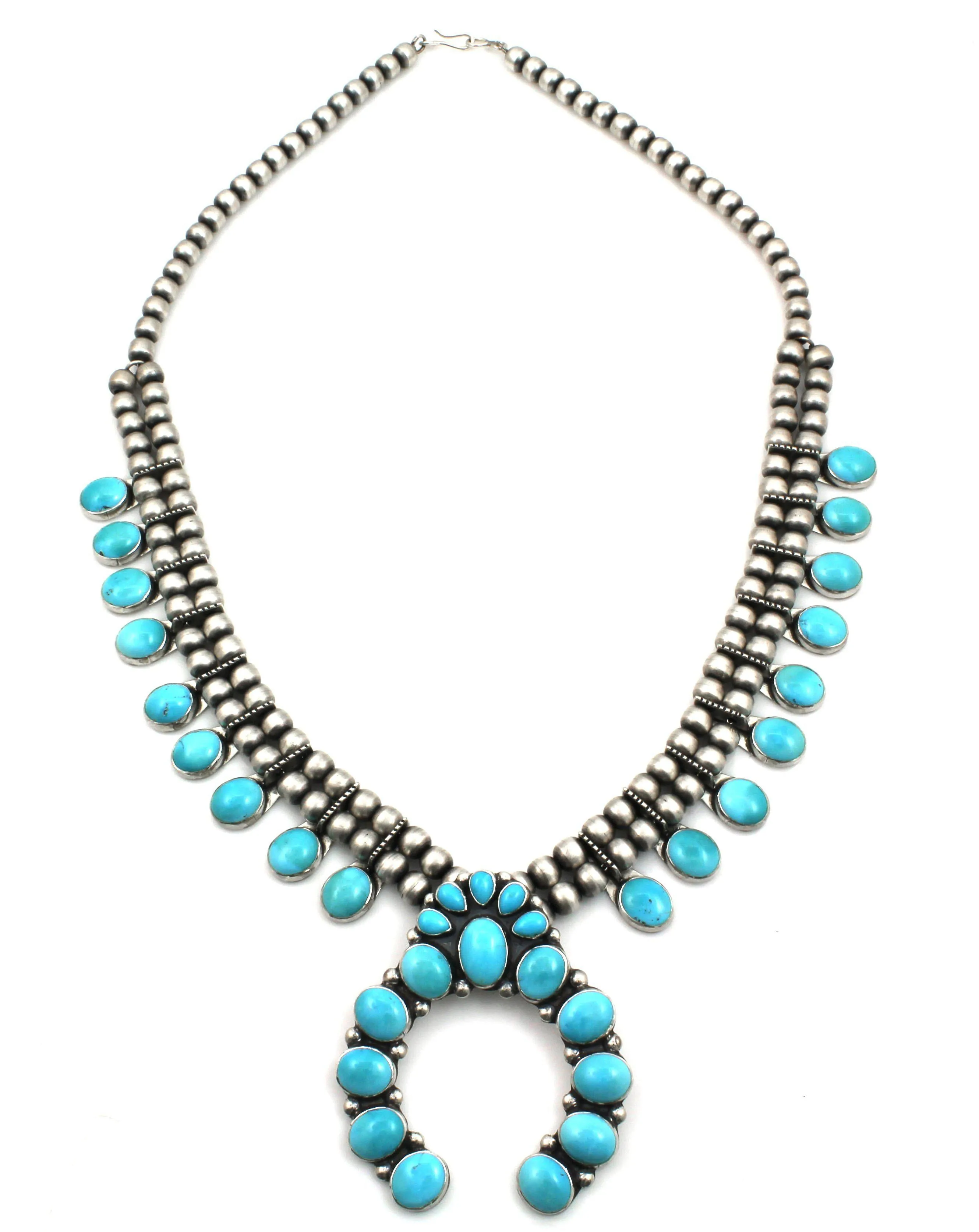 Turquoise Squash Blossom Necklace
