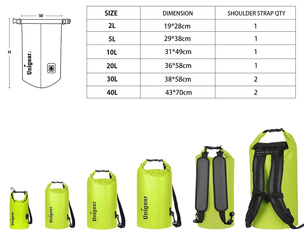 Unigear Floating and Lightweight Waterproof Bags for Kayaking, , Fishing, Swimming with Waterproof Phone Case