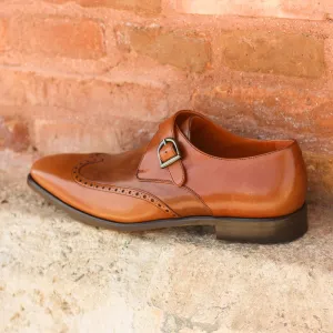 Unique Handcrafted Gold Single Strap Monkstrap