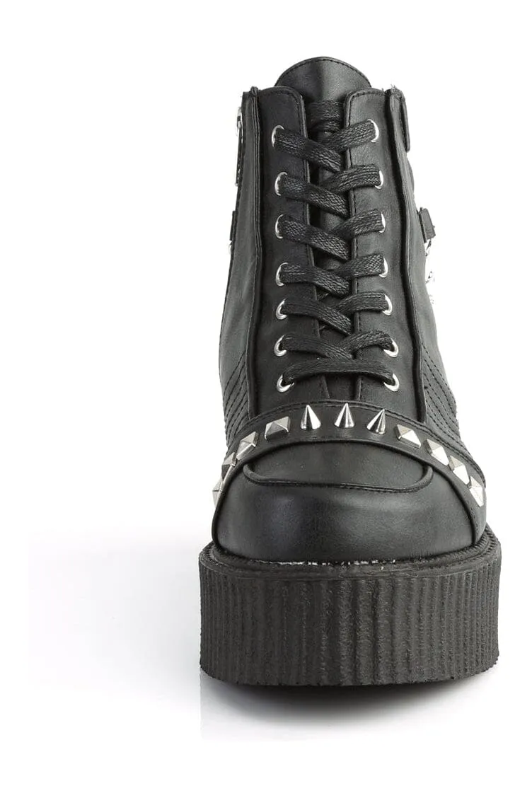 V-CREEPER-565 Black Vegan Leather Creeper