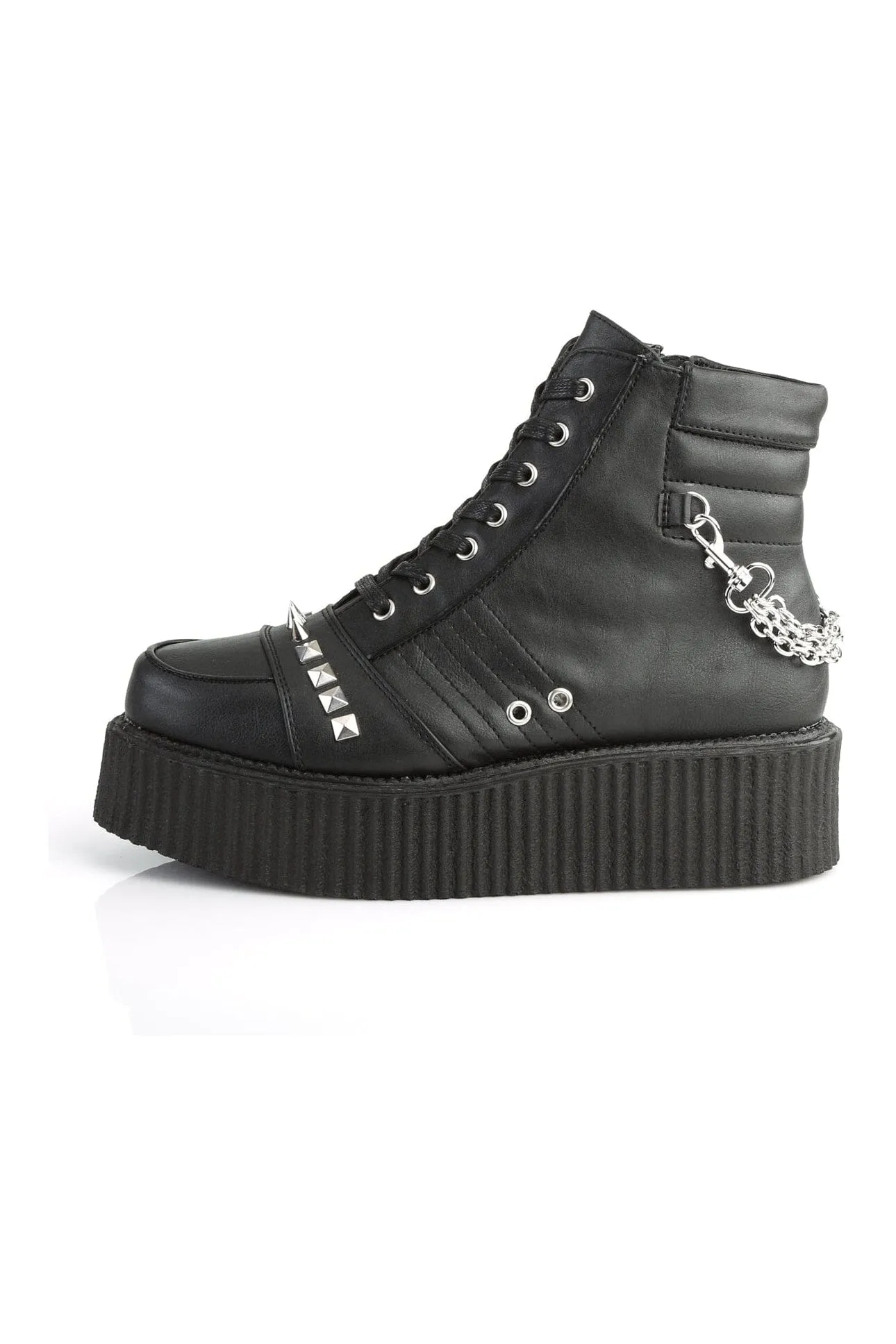 V-CREEPER-565 Black Vegan Leather Creeper
