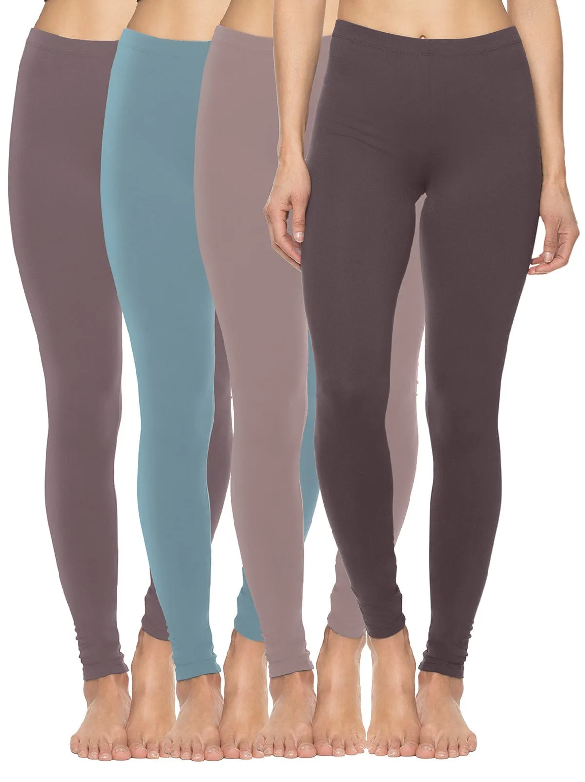 Velvety Soft Lightweight Leggings 4-Pack