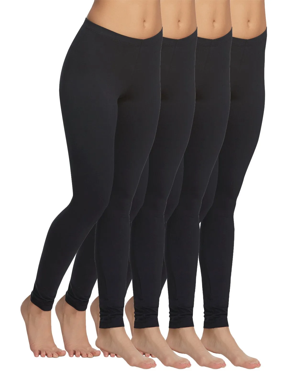 Velvety Soft Lightweight Leggings 4-Pack