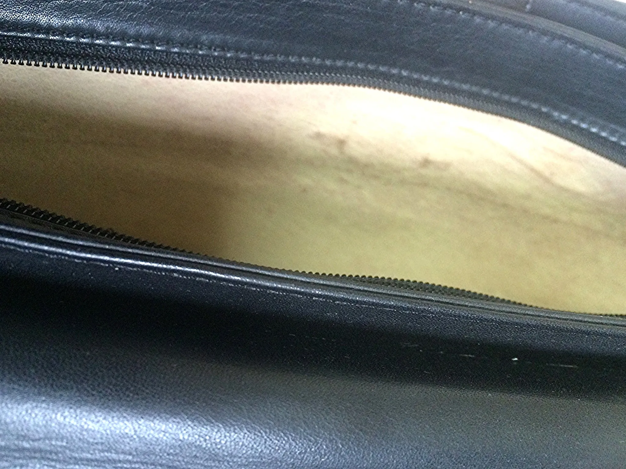 Vintage Bally black leather retro pop design bag, business purse with gold tone drawstrings and unique flap cut design.  Unisex use. 160315
