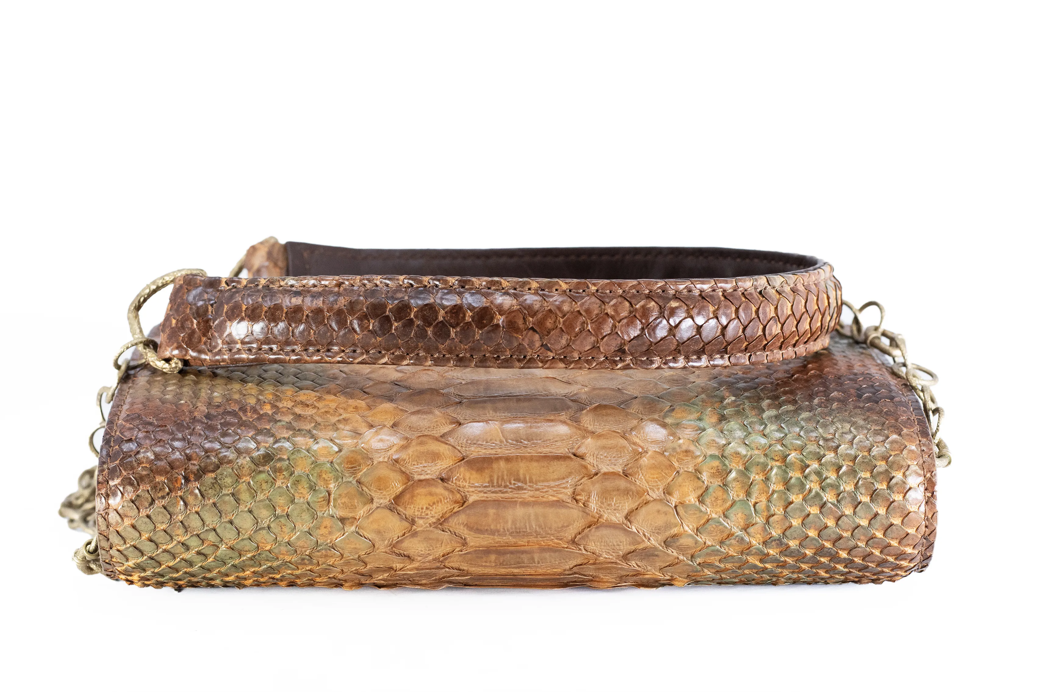 WALLET IN PAINTED BRWON PYTHON