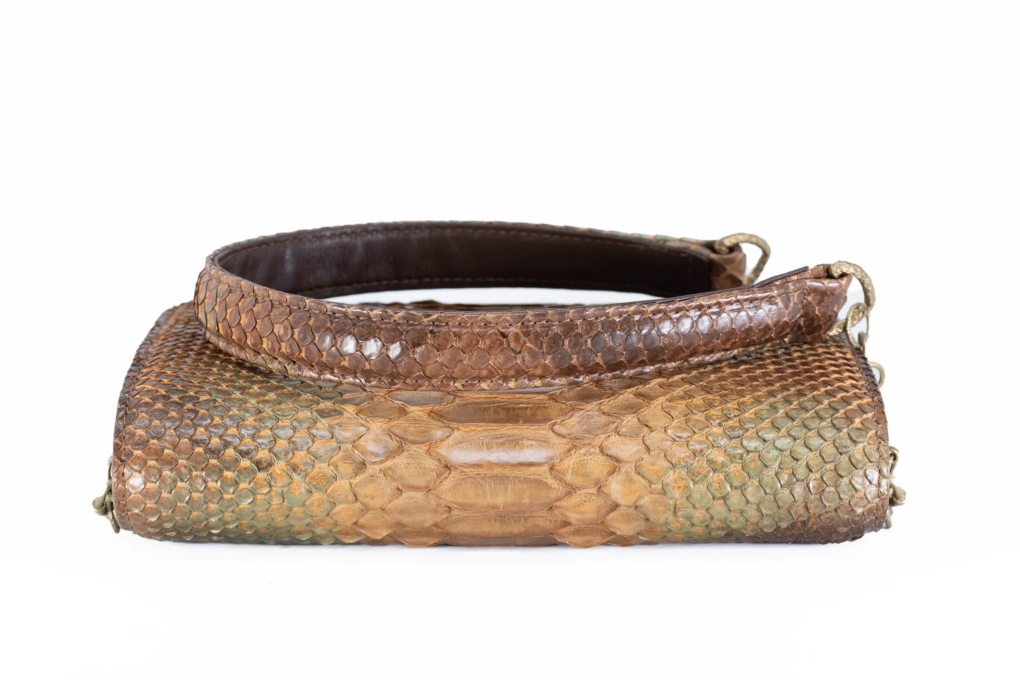 WALLET IN PAINTED BRWON PYTHON