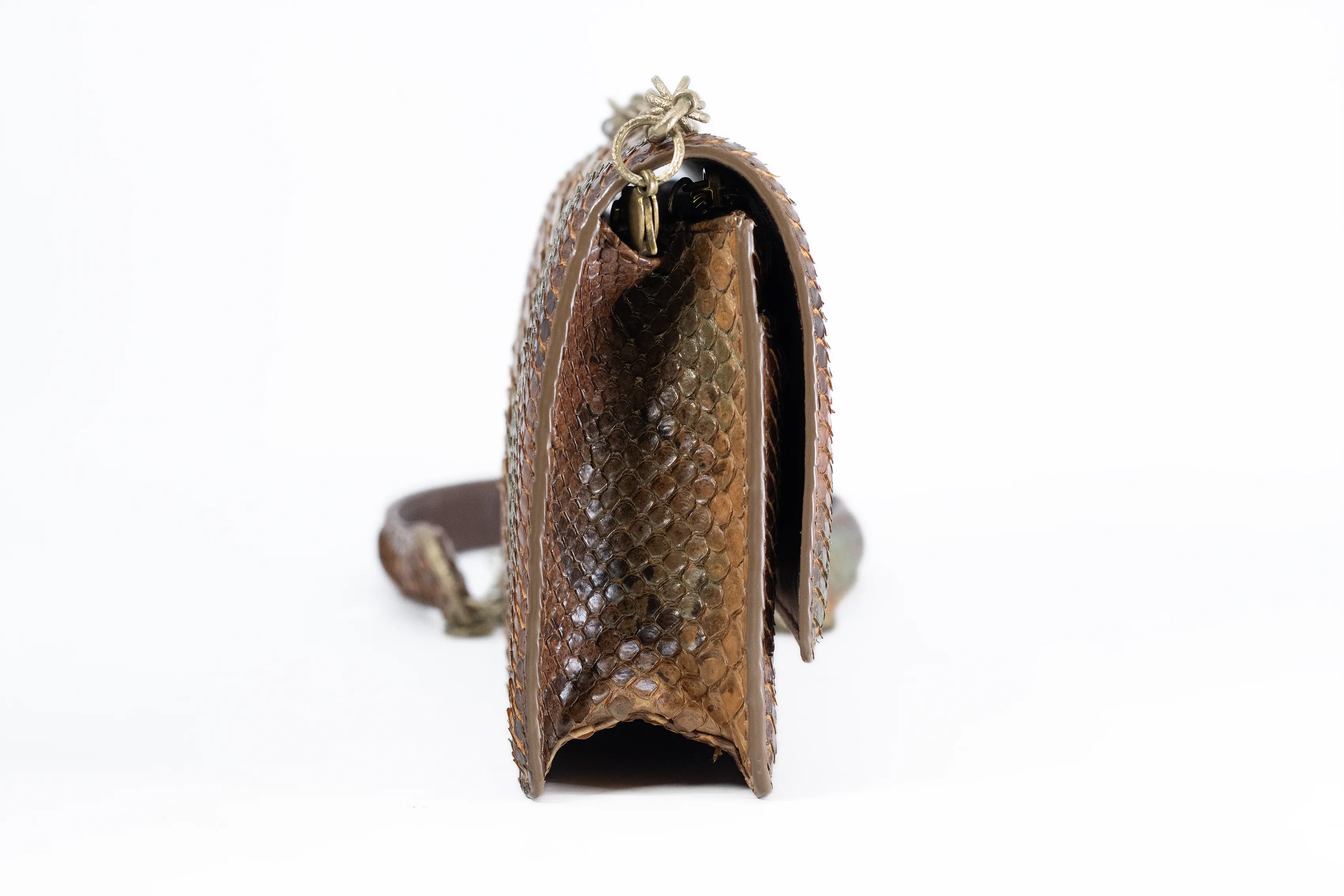 WALLET IN PAINTED BRWON PYTHON