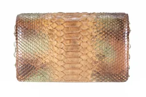 WALLET IN PAINTED BRWON PYTHON