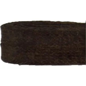 Waxed Cotton 1/4" Flat Dress Laces Custom Length with Tip - Brown (1 Pair Pack) Shoelaces
