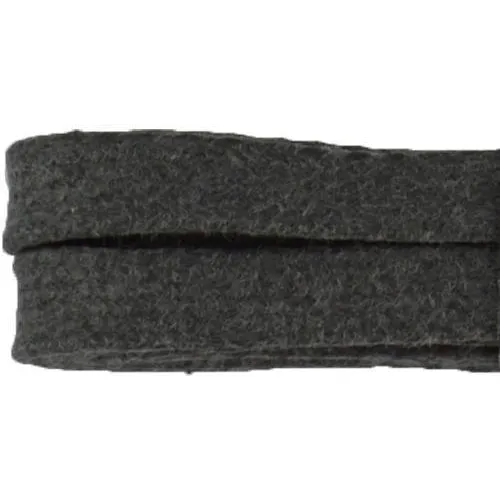 Waxed Cotton 1/4" Flat Dress Laces Custom Length with Tip - Dark Gray (1 Pair Pack) Shoelaces