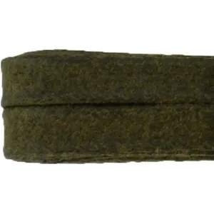 Waxed Cotton 1/4" Flat Dress Laces Custom Length with Tip - Olive Green (1 Pair Pack) Shoelaces