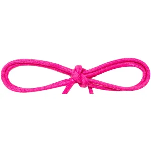 Waxed Cotton Thin Round Dress Laces Custom Length with Tip - Hot Pink (1 Pair Pack) Shoelaces