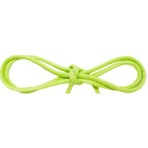 Waxed Cotton Thin Round Dress Laces Custom Length with Tip - Lucky Lime (1 Pair Pack) Shoelaces