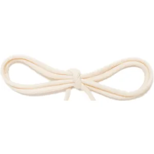 Waxed Cotton Thin Round Dress Laces Custom Length with Tip - Natural White (1 Pair Pack) Shoelaces