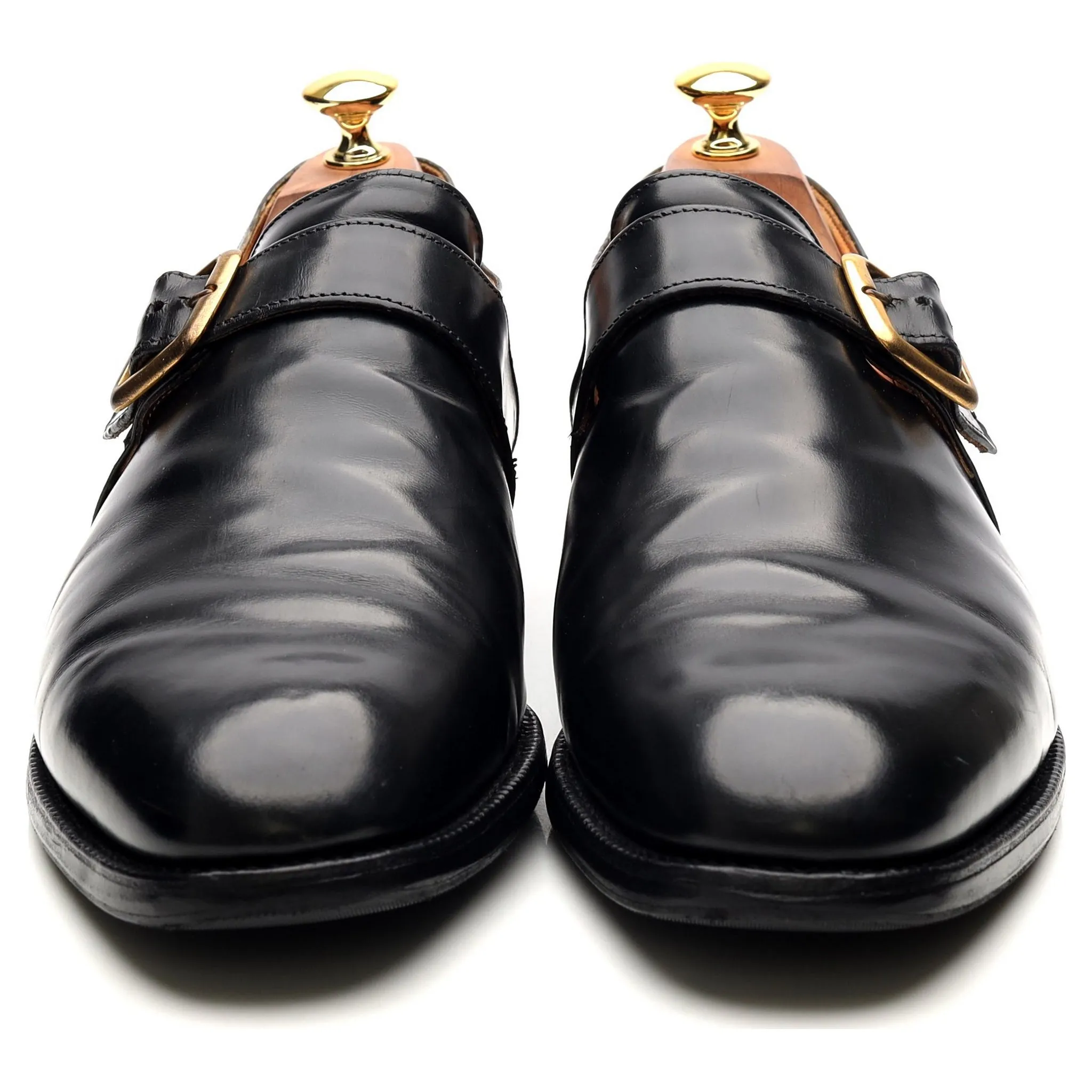 'Westbury' Black Leather Monk Strap UK 10 F
