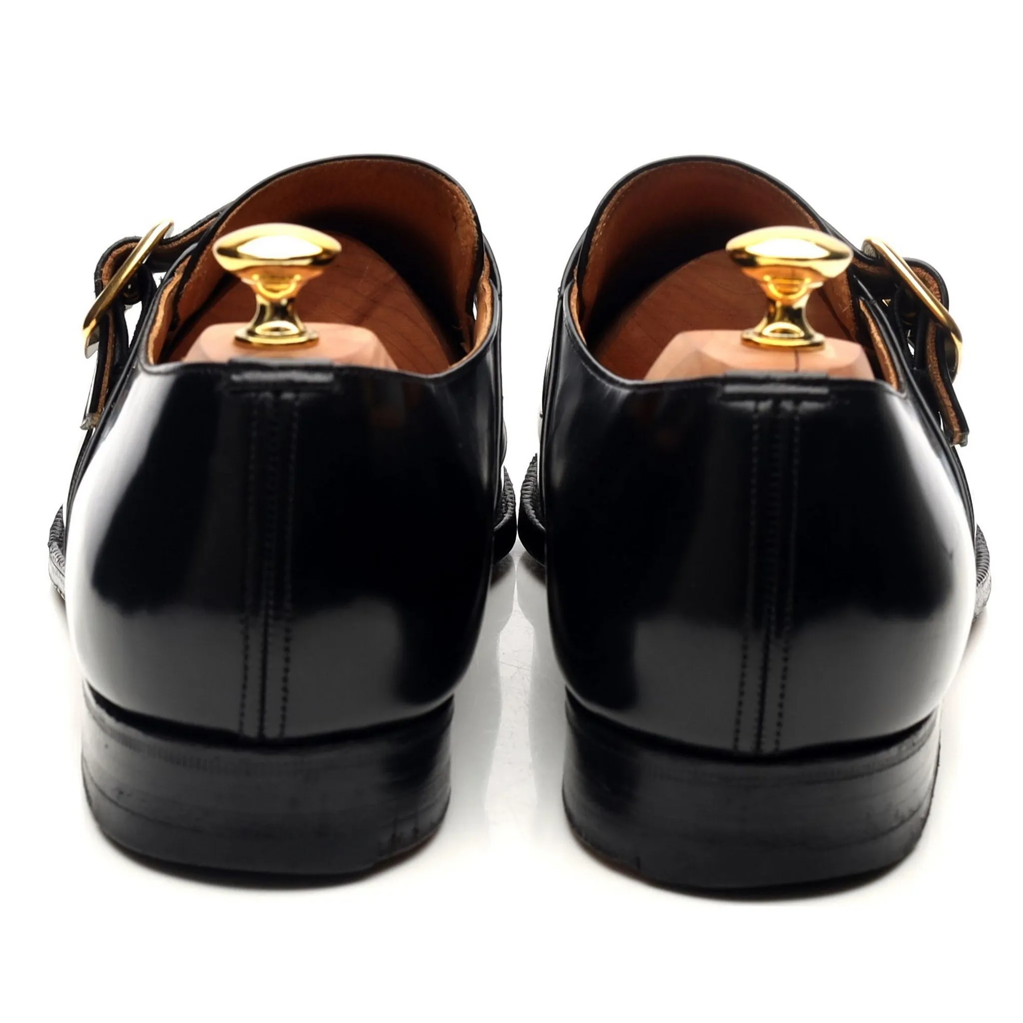 'Westbury' Black Leather Monk Strap UK 12 F