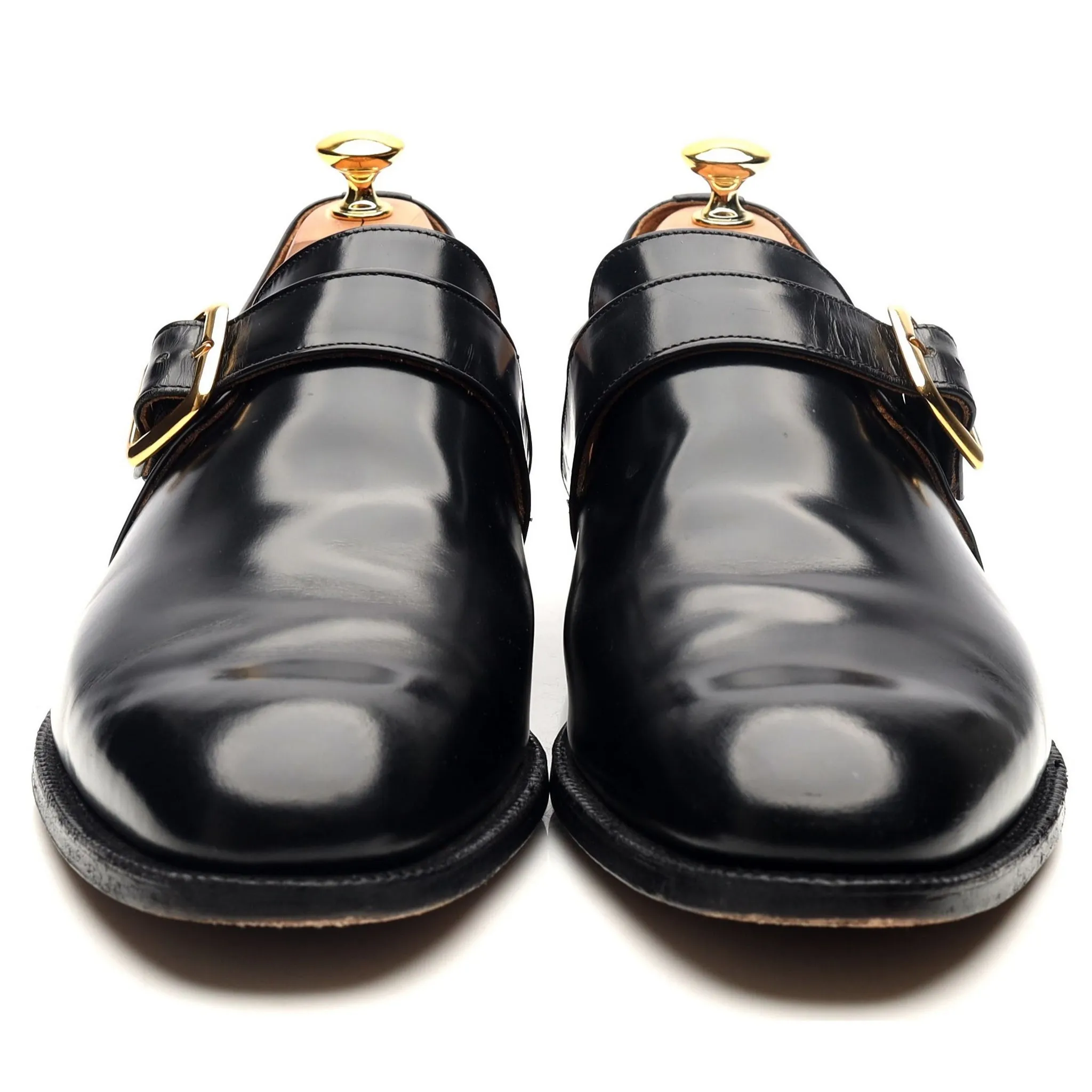 'Westbury' Black Leather Monk Strap UK 12 F