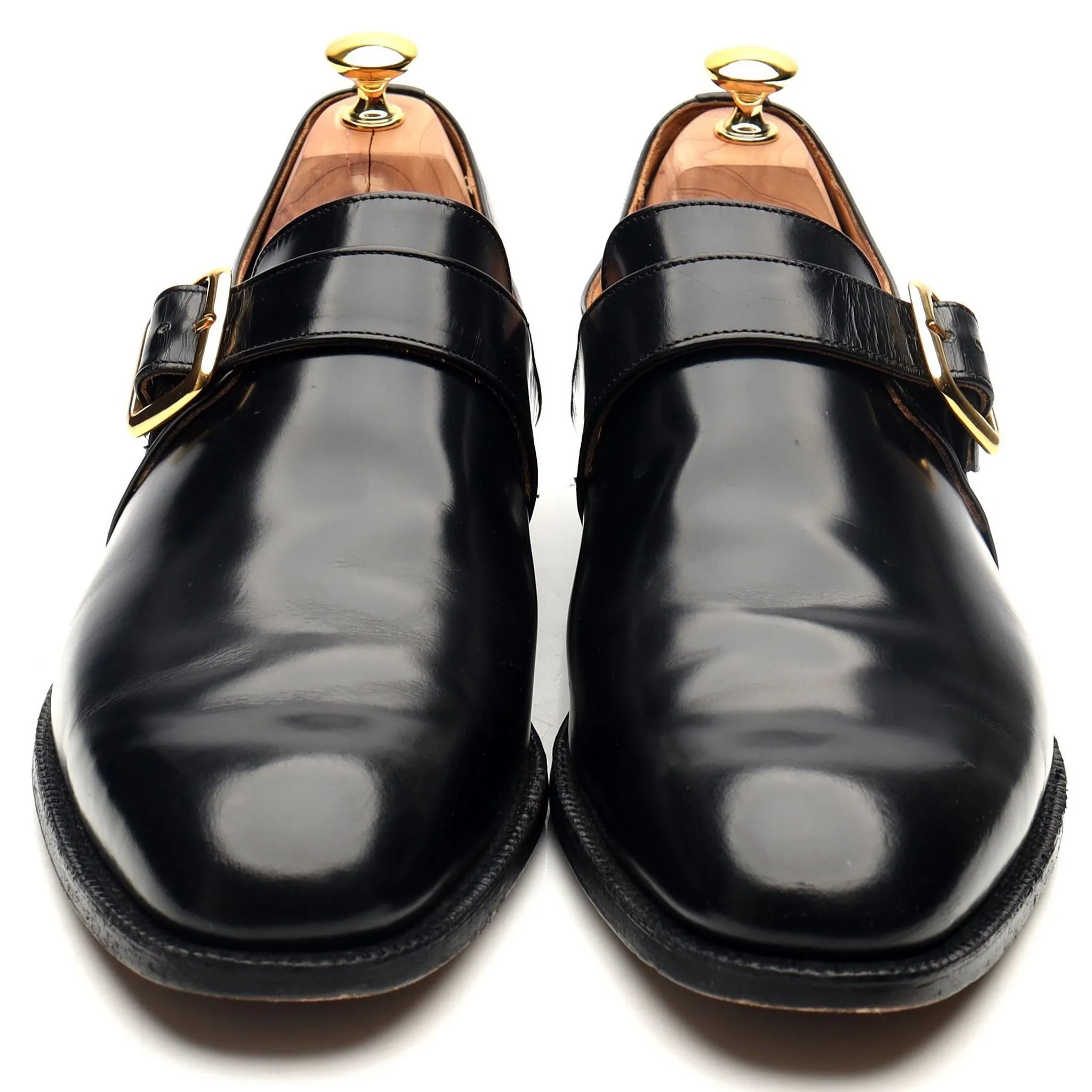 'Westbury' Black Leather Monk Strap UK 12 F