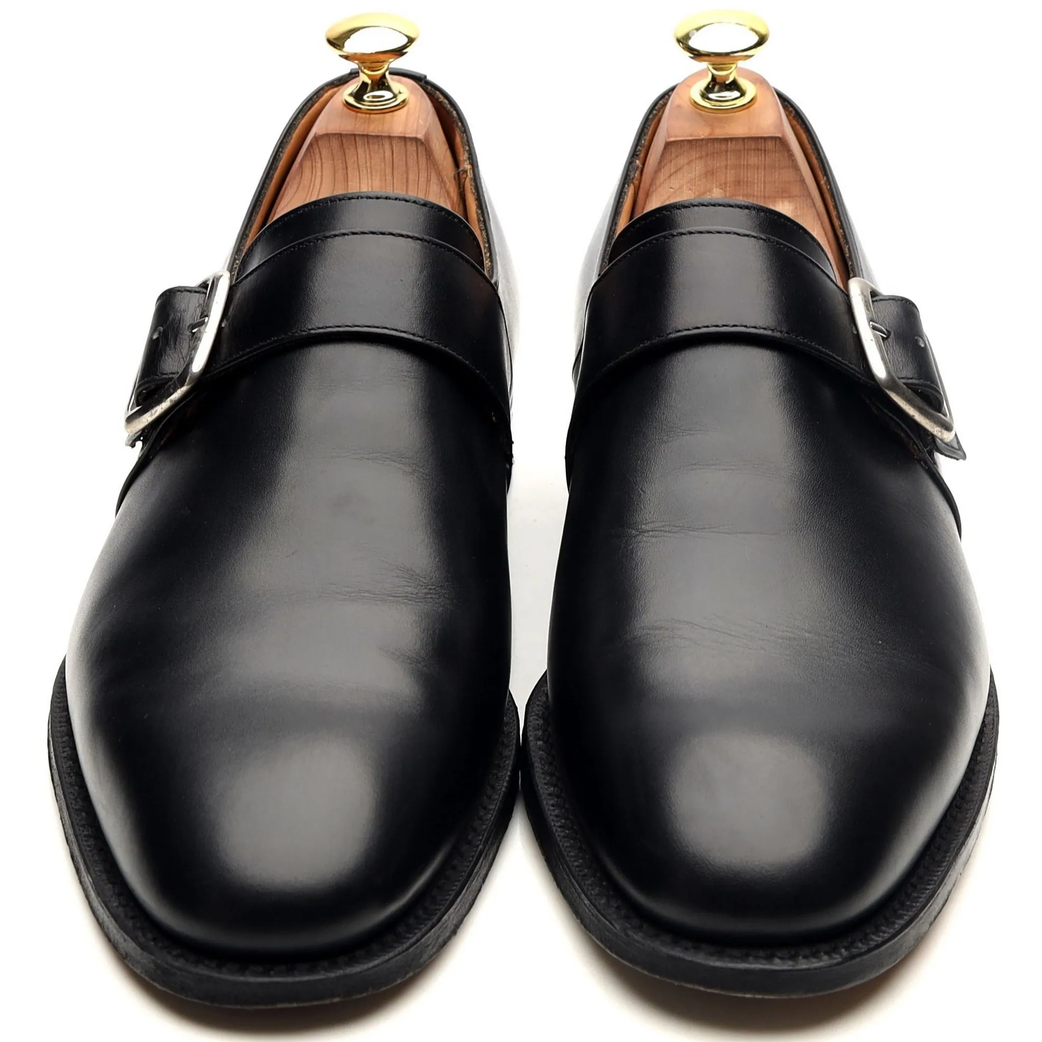 'Westbury' Black Leather Monk Strap UK 8 F